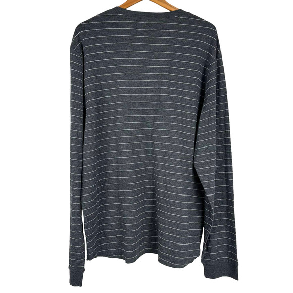 Marine Layer NWT Double Knit Henley in Faded Black Gray White Men's Size XL - Picture 2 of 10